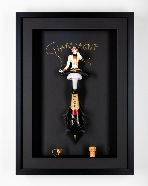Kunst met een R, ‘Champagne Lover Classic ’, 2020, Sculpture, 3D Shadow Box, Eden Fine Art