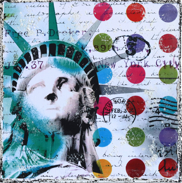 Marion Duschletta, ‘New York Lady’, 2017, Painting, Mixed Media on Canvas, Artspace Warehouse