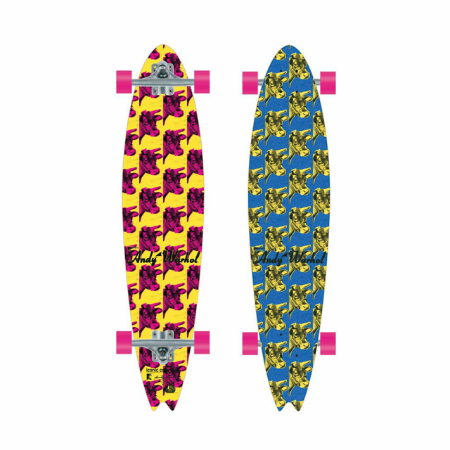 Andy Warhol, ‘Andy Warhol Cow skateboard (complete) ’, ca. 2010, Ephemera or Merchandise, Silkscreen on maplewood skateboard deck, Lot 180
