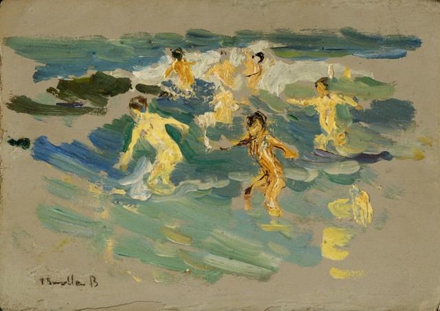 Joaquín Sorolla y Bastida, ‘Beach at Valencia’, ca. 1904, Painting, Oil on laminate cardboard, Clark Art Institute