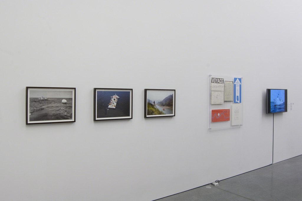 Installation view of The PLAY’s "Voyage Happening in an Egg" (1968); "Current of Contemporary Art" (1969); "IE-The Play Have a House" (1972); and Ephemera, as part of special exhibition "Radical Seafaring" on view at the Parrish Art Museum, Water Mill, New York, May 8 – July 24, 2016. Photo: Gary Mamay Installation view of The PLAY’s "Voyage Happening in an Egg" (1968); "Current of Contemporary Art" (1969); "IE-The Play Have a House" (1972); and Ephemera, as part of special exhibition "Radical Seafaring" on view at the Parrish Art Museum, Water Mill, New York, May 8 – July 24, 2016. Photo: Gary Mamay