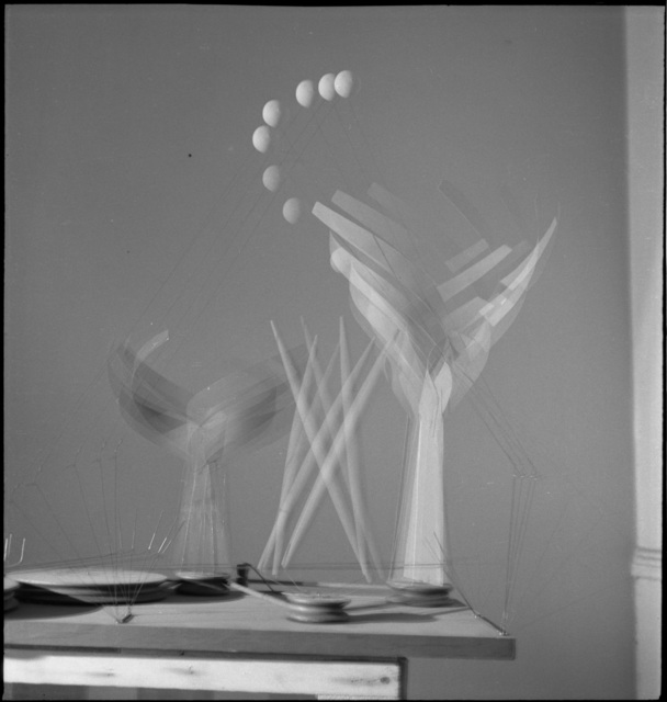 Herbert Matter, ‘Dancers and Sphere (maquette for 1939 New York World's Fair) set in motion in Calder's "small shop" New York City storefront studio’, 1938, Whitney Museum of American Art