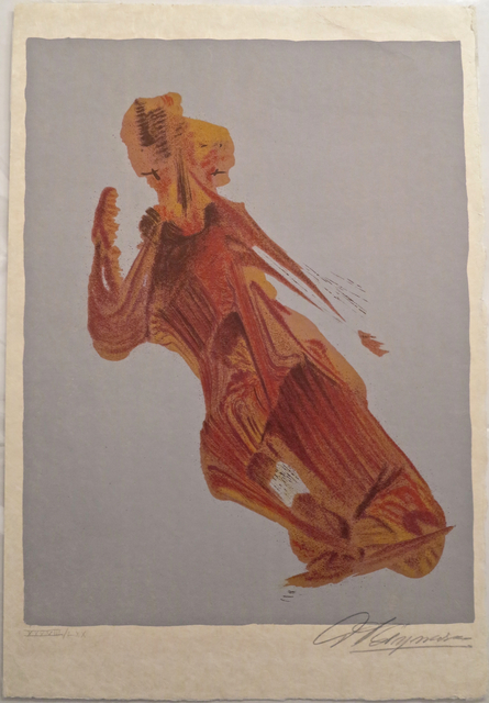 David Alfaro Siqueiros, ‘Mujer from the Prison Suite on Japon paper’, 1973, Print, Etching on japon paper, MLA Gallery