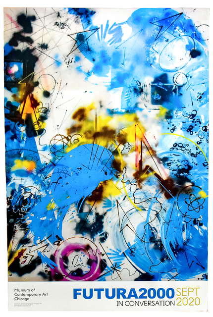 Futura, ‘SPORTS IN SPACE WITH AIR FORCE BLUE (Limited Edition Poster) ’, 2020, Print, Lithograph in colors on heavy paper with semi gloss finish., Silverback Gallery