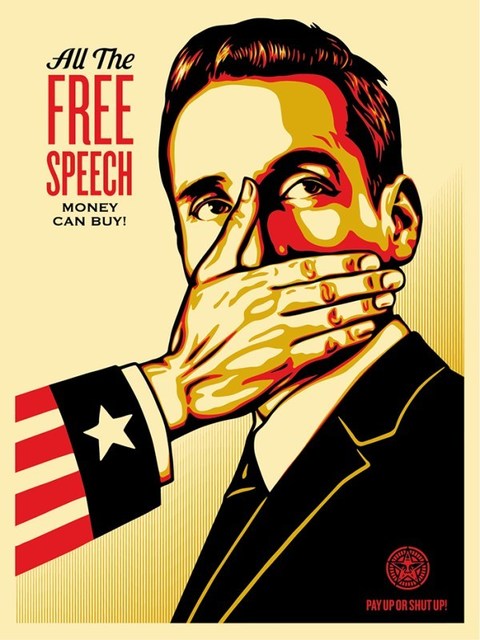 Shepard Fairey (OBEY), ‘Pay Up or Shut Up’, 2015, Dope! Gallery