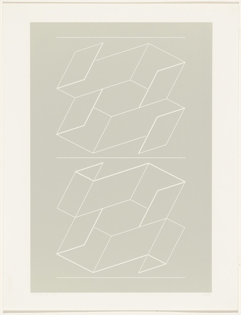 Josef Albers, ‘WEG V from White Embossings on Gray (WEG)’, 1971, Print, Embossed line on Roleaf paper, Friends Seminary Benefit Auction