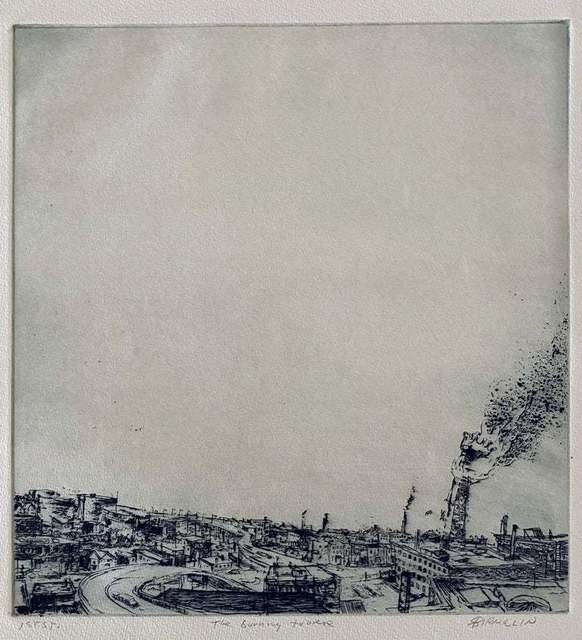 Robert Birmelin, ‘The Burning Tower’, 20th Century, Print, Etching, Lions Gallery