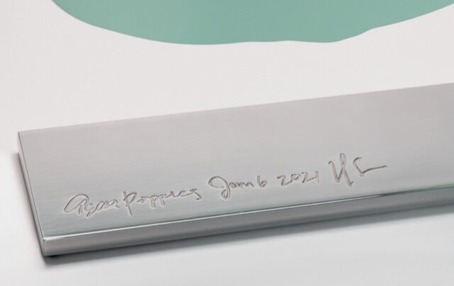 Donald Sultan - Aqua Poppies