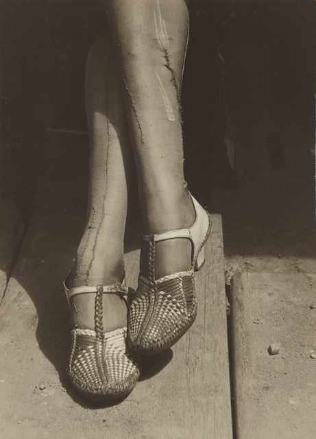 Dorothea Lange, ‘A Sign of the Times–Mended Stockings, Stenographer, San Francisco’, 1934, Photography, Gelatin silver print., Phillips