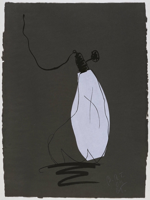 Claes Oldenburg, ‘Soft Light Blub-Night’, 1997, Print, 1 color lithograph with chine colle', Gemini G.E.L.
