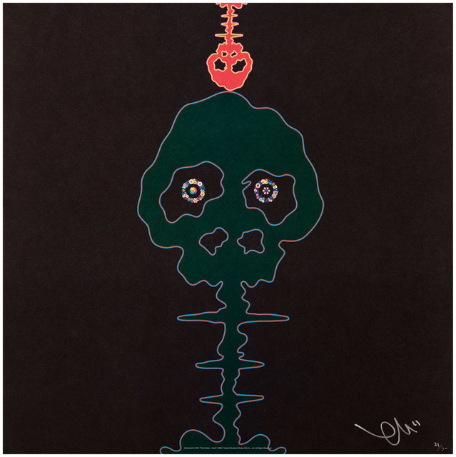 Takashi Murakami, ‘Time Bokan – Black & Moss Green’, 2006, Print, Mixed Media Print, Galerie Raphael