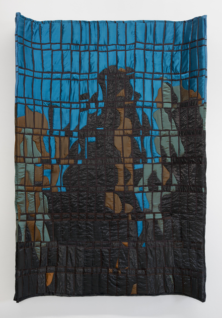 Anne Libby, ‘Hourglass’, 2020, Mixed Media, Satin, batting, wood, Night Gallery
