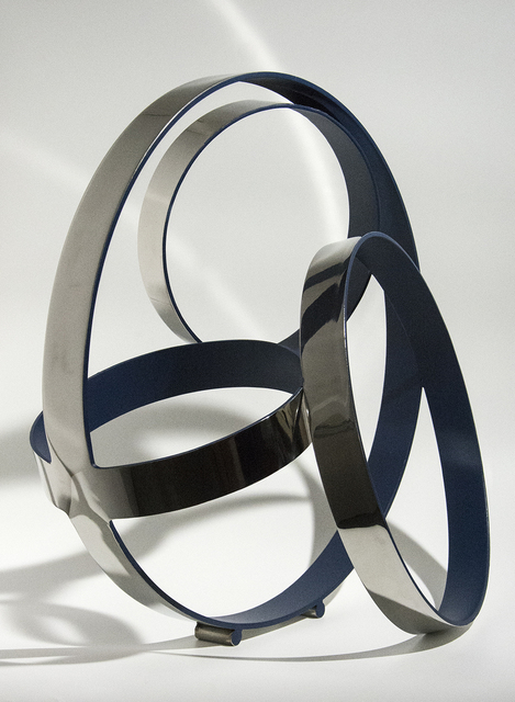 Philippe Pallafray, ‘Four Ring Temps Zero Ultra Marine Blue’, 2019, Sculpture, Painted stainless steel, Oeno Gallery