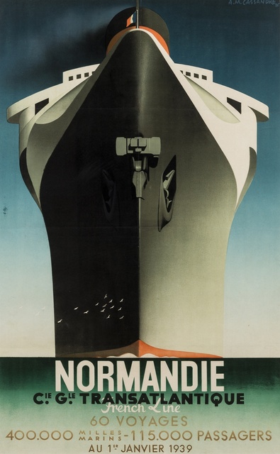 A.M. Cassandre, ‘Normandie Inaugural Voyage’, 1938, Print, The rare lithographic poster printed in colours, Forum Auctions