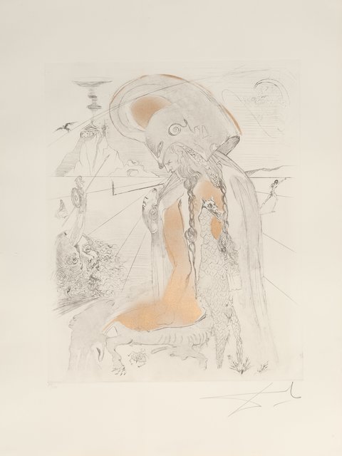 Salvador Dalí, ‘Athena, from The Mythology’, 1963, Print, Etching on Arches paper, Heritage Auctions