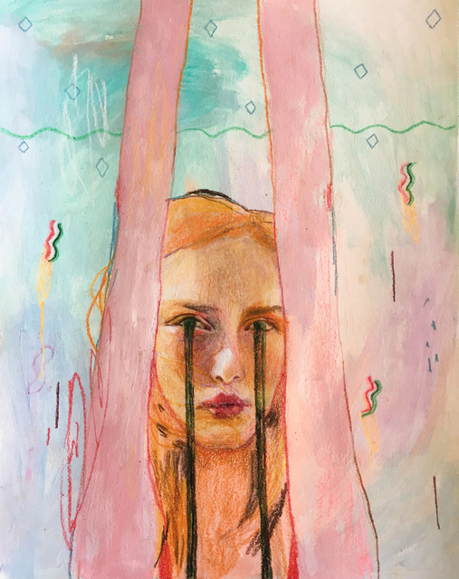 Alexandra Levasseur, ‘Le Plongeon’, 2018, Drawing, Collage or other Work on Paper, Coloured pencils on paper, Galerie C.O.A