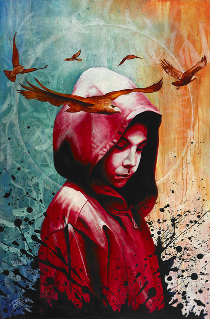 Marcel "SEL" Blanco, ‘Child Mind’, 2020, Painting, Acrylic and spray paint on wood panel, FATHOM