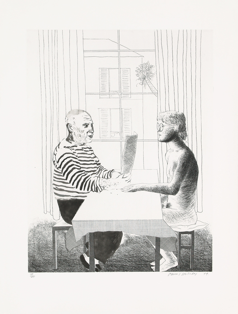David Hockney, ‘Artist and model’, 1973-1974, Galerie Boisseree