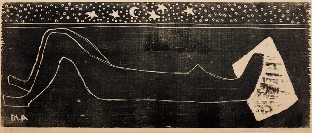 Milton Avery, ‘Night Nude’, 1953, Print, Woodcut, on Japanese paper, with full margins, Phillips
