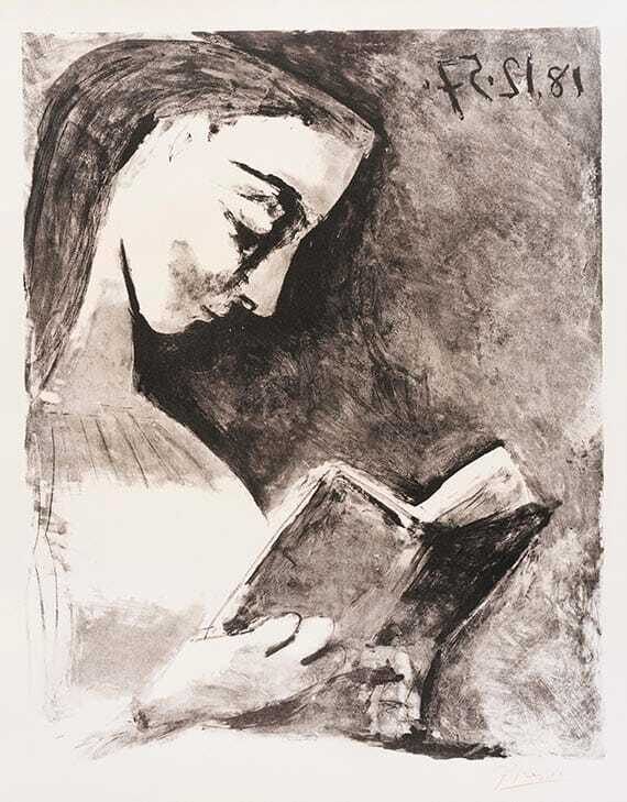 Pablo Picasso - Jacqueline lisant