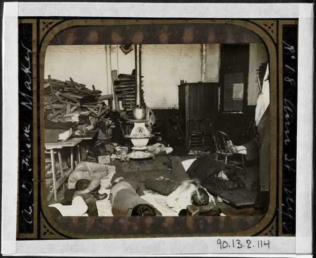 Jacob A. Riis, ‘Men's lodging room in West 47th Street Station’, ca. 1890, Museum of the City of New York