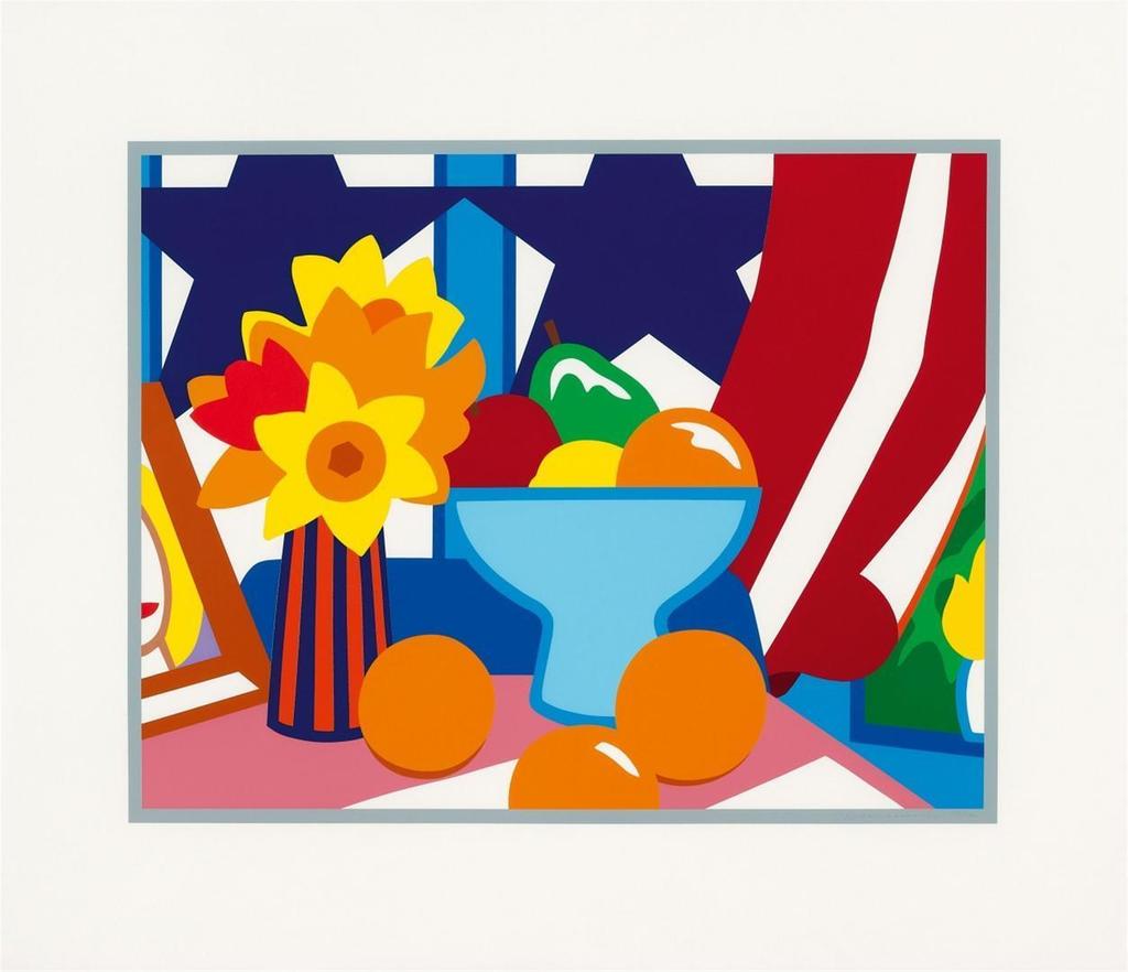 Tom Wesselman - Still Life with Blowing Curtain (Red)