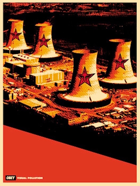 Shepard Fairey (OBEY), ‘Visual Pollution Smoke Stacks’, 2001, Gregg Shienbaum Fine Art