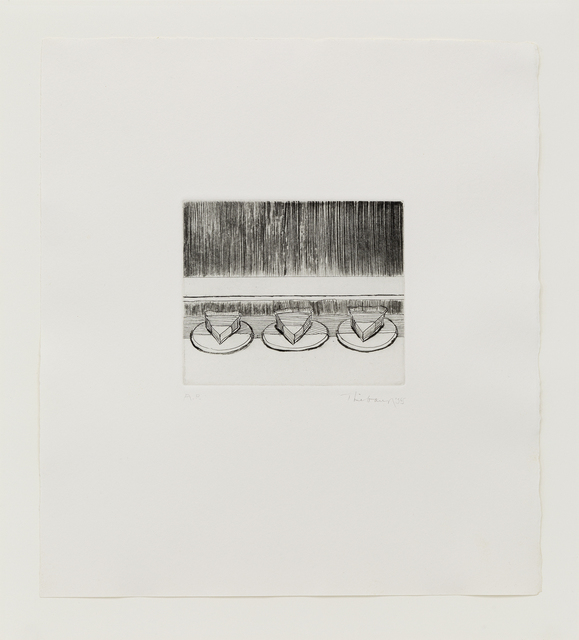 Wayne Thiebaud, ‘Case Pies’, 1965, Print, Drypoint, Mary Ryan Gallery, Inc