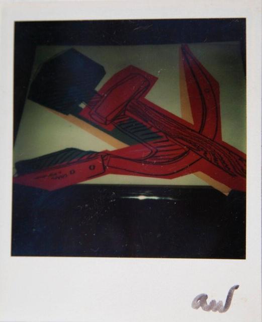 Andy Warhol, ‘Andy Warhol, Hammer and Sickle Painting Detail, Polaroid Photograph, 1977’, 1977, Hedges Projects