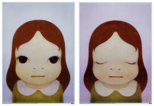 Yoshitomo Nara - Cosmic Girls: Eyes Opened / Eyes Closed