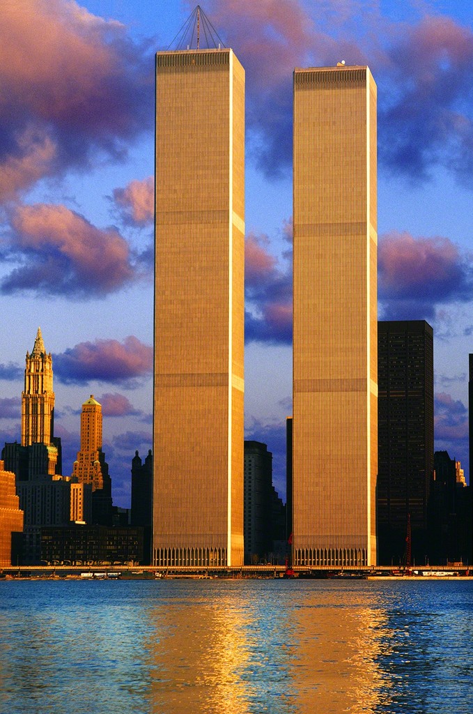 Mitchell Funk | Twin Towers, World Trade Center in Gold. (1974 ...
