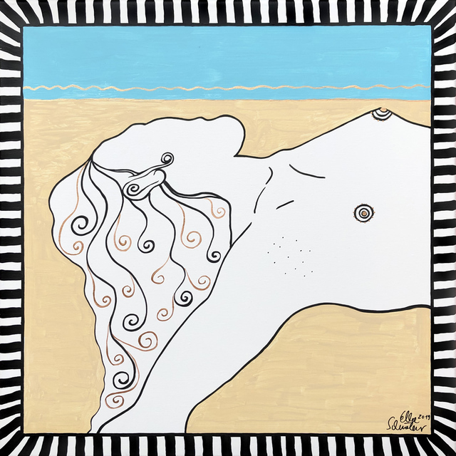 Elke Schmoelzer, ‘Waves_rolling_gently_ICONS’, 2019, Painting, Acrylic on Canvas, the gallery STEINER