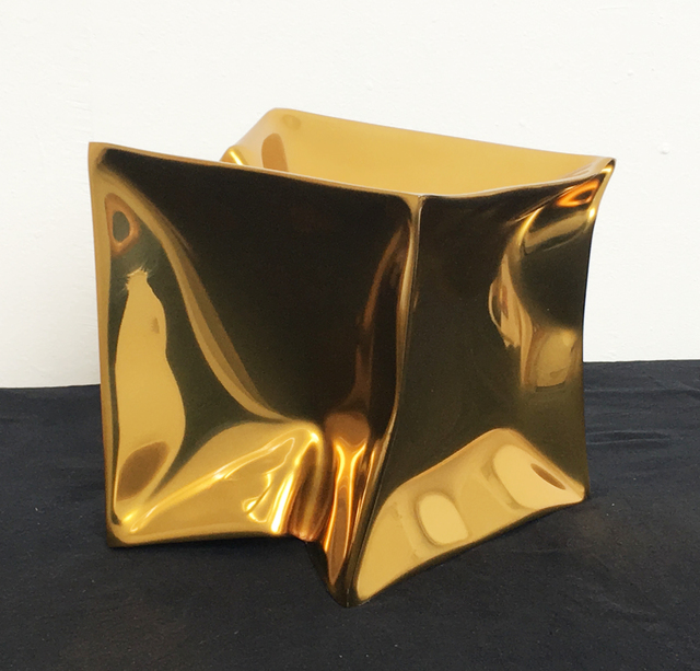 Ewerdt Hilgemann, ‘Golden Cube’, 2015, Sculpture, High polished stainless steel, transparent gold, Hilgemann Art