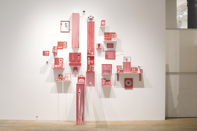Diana Cooper, ‘Family Safe’, 2019, Installation, Inkjet print, PVC, paper, wood, glitter felt, glitter paper, acrylic paint, artist tape, mirrors, plastic and metal frames, metal hardware, metal wire, Postmasters Gallery