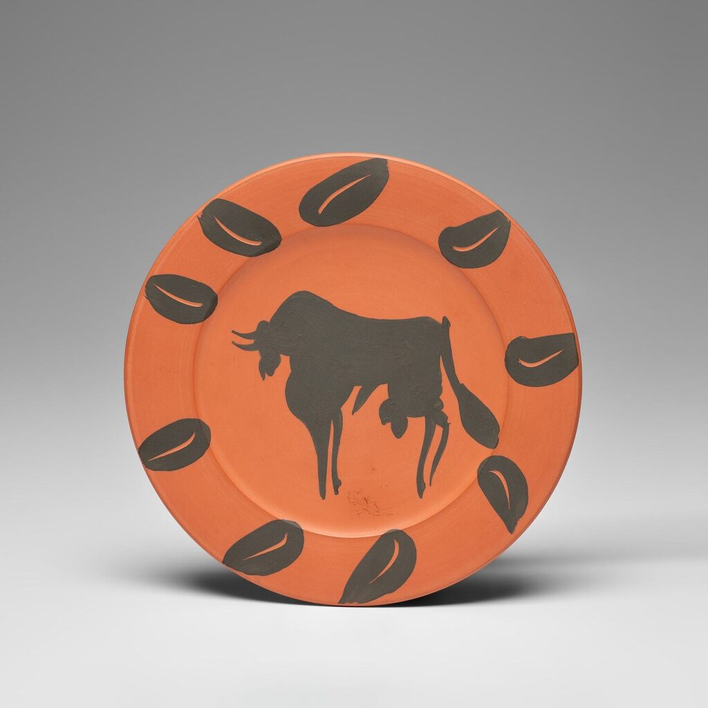 Pablo Picasso - Taureaux, Marli aux Feuilles (Bull, with Rim Decorated with Leaves) (A.R. 394)