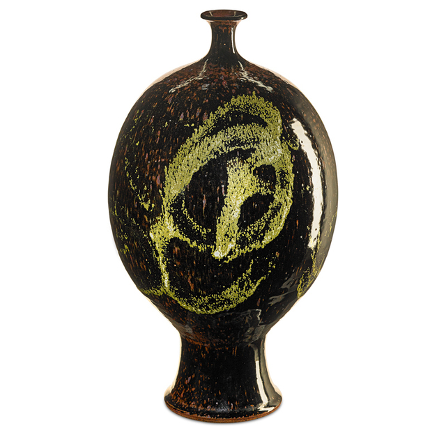 Antonio Prieto, ‘Large footed vase, tenmoku glaze, California’, Rago