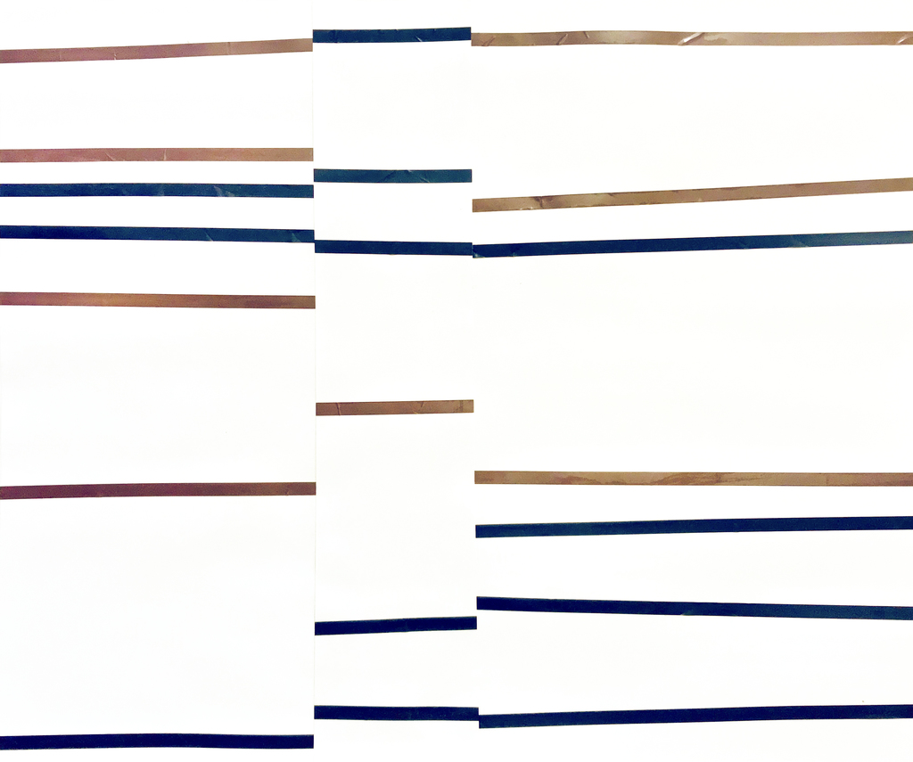 Jean Shin, Intervals (for MOCA), 2020, Audio tape collage on paper Jean Shin, Intervals (for MOCA), 2020, Audio tape collage on paper