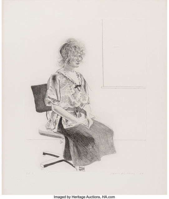 David Hockney, ‘Celia Seated in an Office Chair’, 1974, Heritage Auctions
