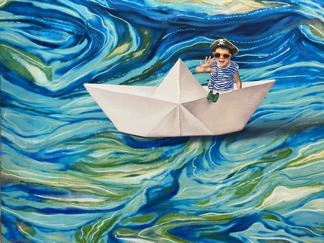 Carlos Oviedo, ‘Toothpaste Sailor’, 2020, Painting, Oil on Canvas, Pen Project