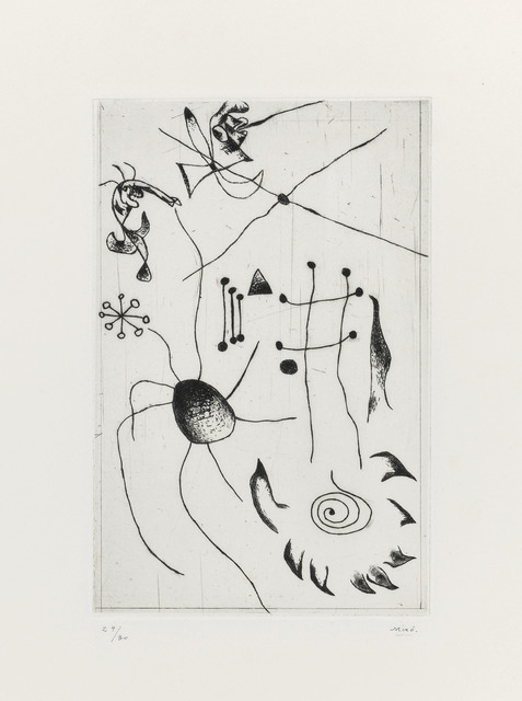 Joan Miró, ‘Série noire et rouge: one plate’, 1938, Christie's