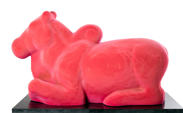 Arunkumar H. G., ‘Nandi in pink’, 2008, Sculpture, Velvet on fiberglass, Museum of Art & Photography
