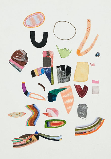 Sasha Hallock, ‘Untitled, Small Collection No. 4’, 2021, Drawing, Collage or other Work on Paper, Mixed media on paper, mounted on wood panel, Susan Eley Fine Art