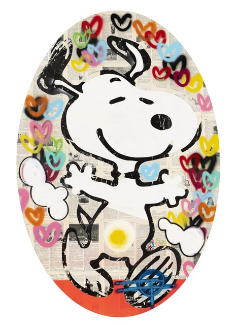 FRINGE, ‘Snoopy Loves’, 2021, Mixed Media, Oil and spray paint on canvas, Frank Fluegel Gallery