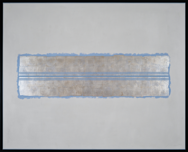 George Dunbar, ‘Ascension-Surge Series’, 2017, Painting, Palladium leaf over blue and white clay, Callan Contemporary