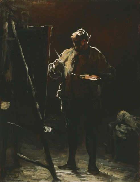 Honoré Daumier, ‘The Painter at His Easel’, ca. 1870, Phillips Collection