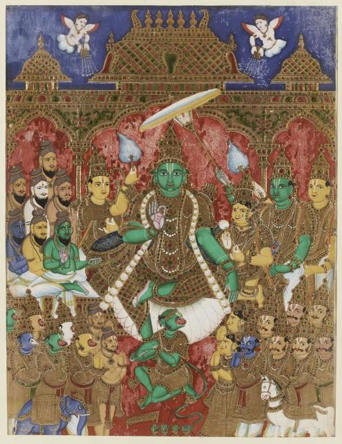 ‘Coronation of Rama, Scenes from Ramayana’, 18th century, Musée national des arts asiatiques - Guimet