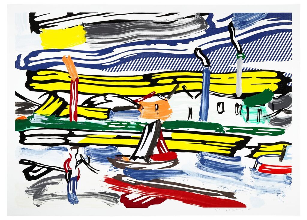 Roy Lichtenstein - The River, from Landscapes Series