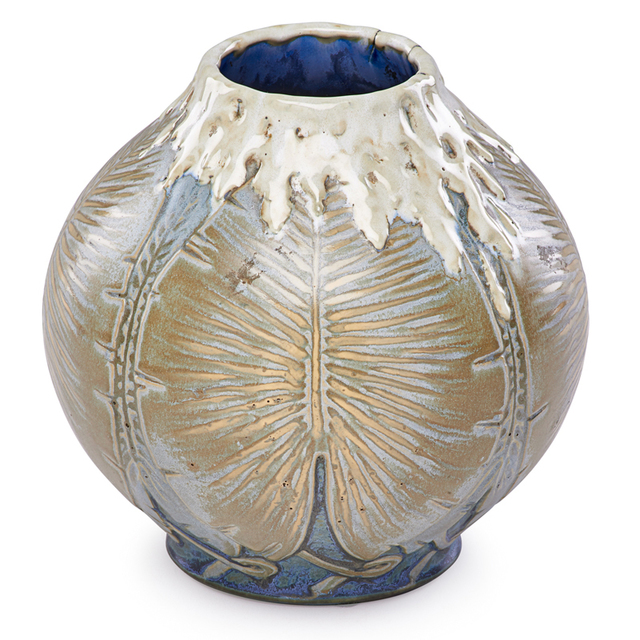 After Leonard Gebleux, ‘Sevres, Fine Vase With Modeled Leaves, France’, 1921, Rago/Wright