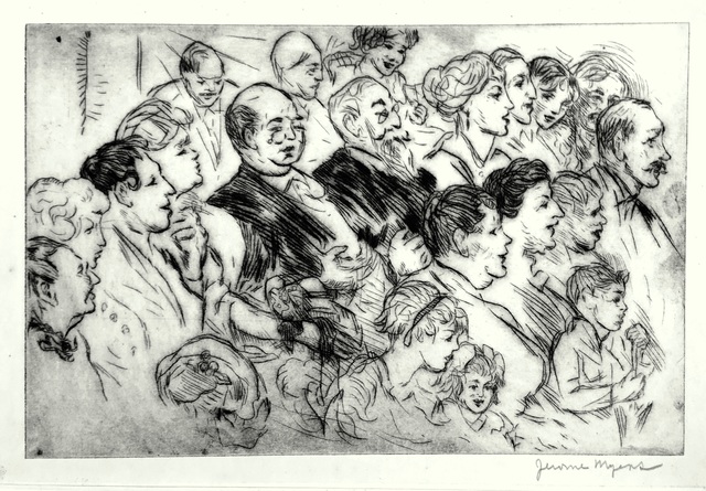 Jerome Myers, ‘At the Show’, ca. 1920, Harris Schrank Fine Prints