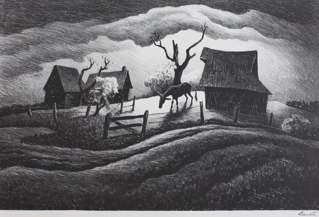 Thomas Hart Benton, ‘Rainy Day’, 1938, Print, Lithograph, Aaron Galleries